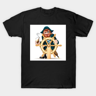 Pirat with a steering wheel T-Shirt